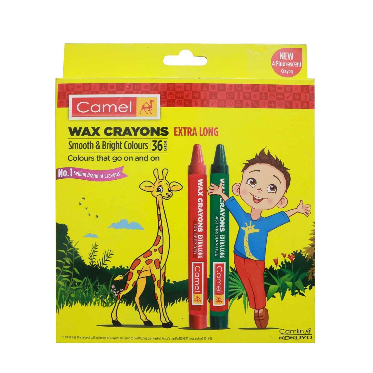 Camel Wax Crayons Extralong 36pcs