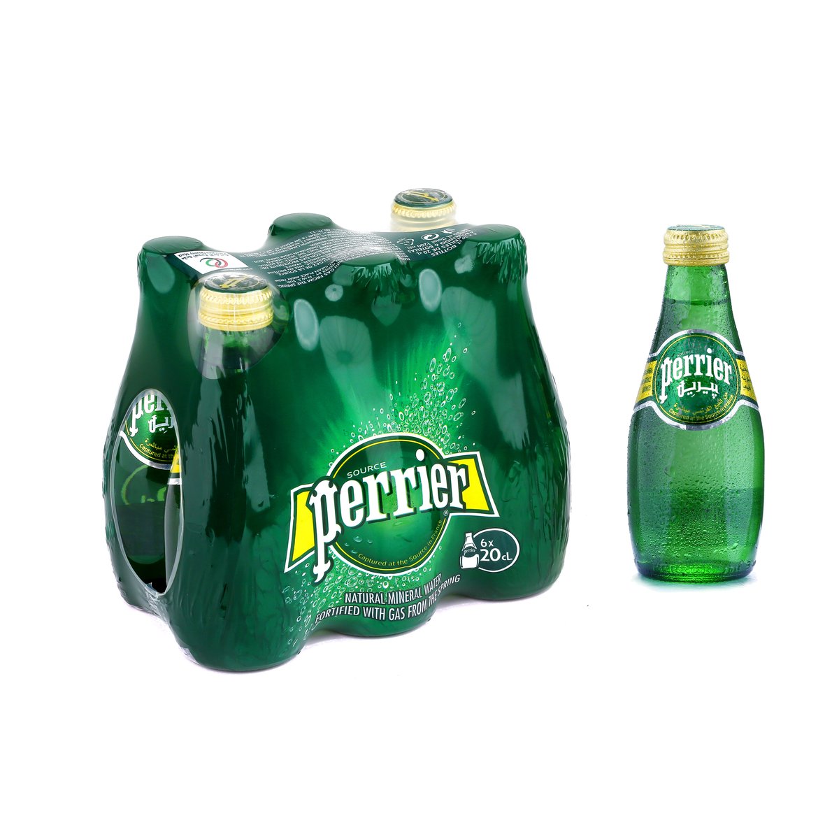 Perrier Natural Sparkling Mineral Water Regular 6 x 200 ml