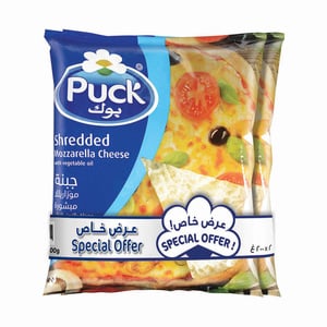 Puck Shredded Mozzarella Cheese With Vegetable Oil 2 x 200g