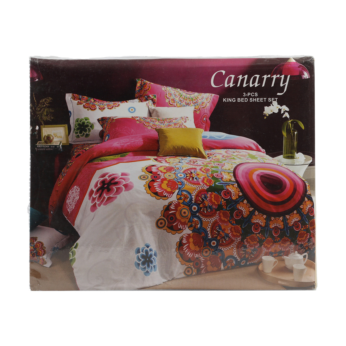 Canarry Bed Sheet King 3pcs Set Assorted