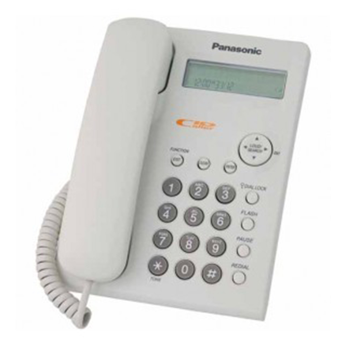باناسونيك تليفون سلكي عادي، خطين LCD مع ساعة، أبيض، KX-TSC11MX