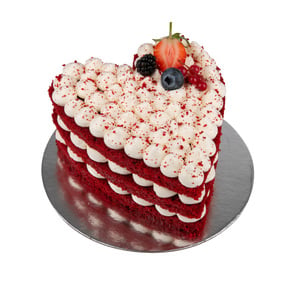 Valentine's Red Velvet Cream Cake 1pc