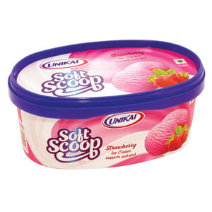 Unikai  Soft Scoop Strawberry Ice Cream 1Litre