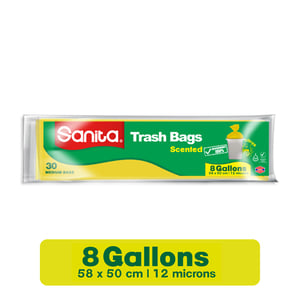 Sanita Trash Bags Biodegradable 8 Gallons Size 58 x 50cm 30pcs