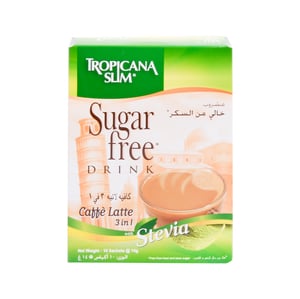 Tropicana Slim Sugar Free Drink 3in1 Caffe Latte 10 x 14 g