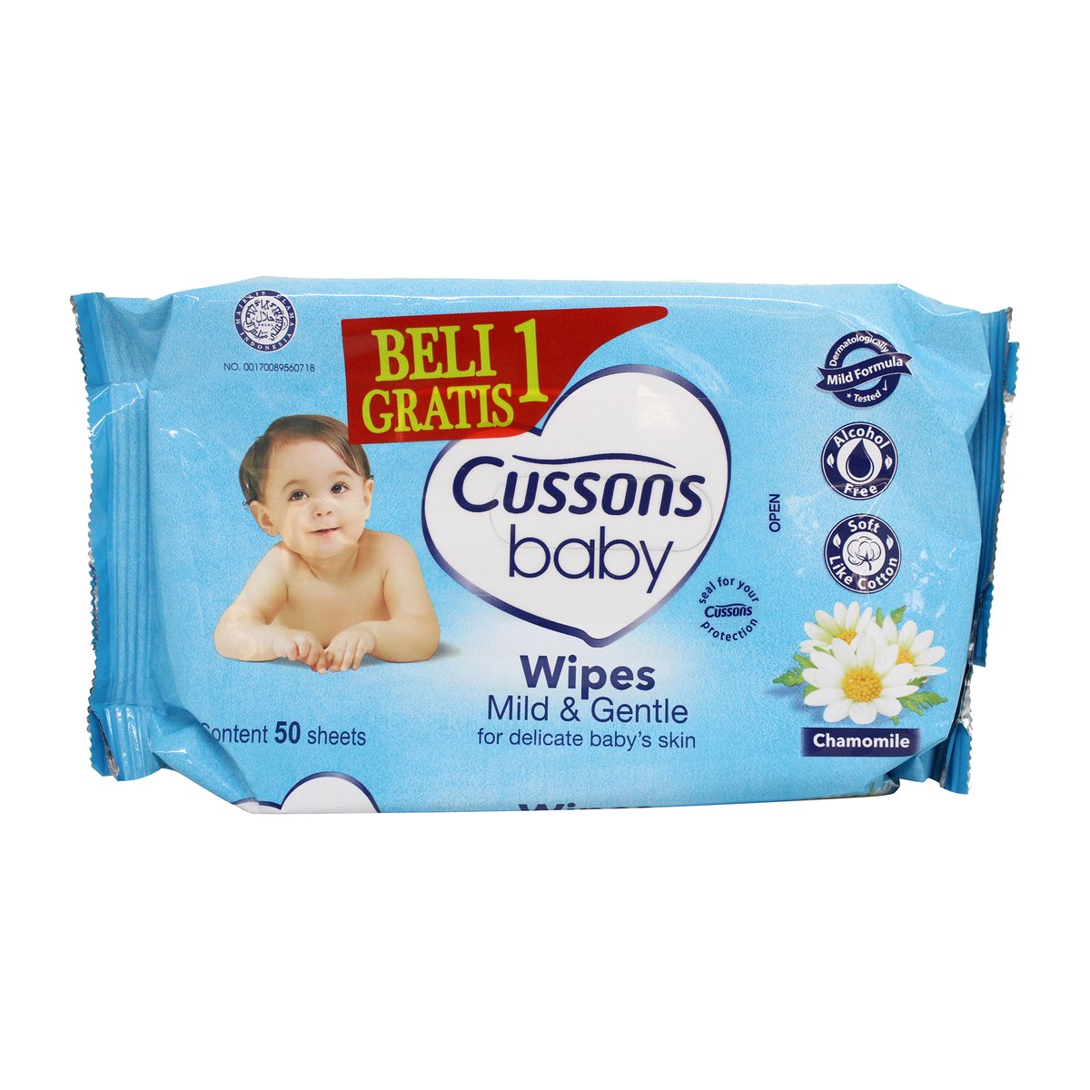 Cussons Baby Wipes Mild & Gentle 50s