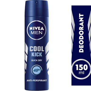 Buy Nivea Men Deodorant Spray for Men Cool Kick 150 ml Online at Best Price | Mens Deodorants | Lulu UAE in Kuwait