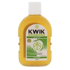 Buy Kwik Antiseptic Disinfectant Anti Bacterial Liquid 250ml Online at Best Price | Disinfectants | Lulu UAE in UAE
