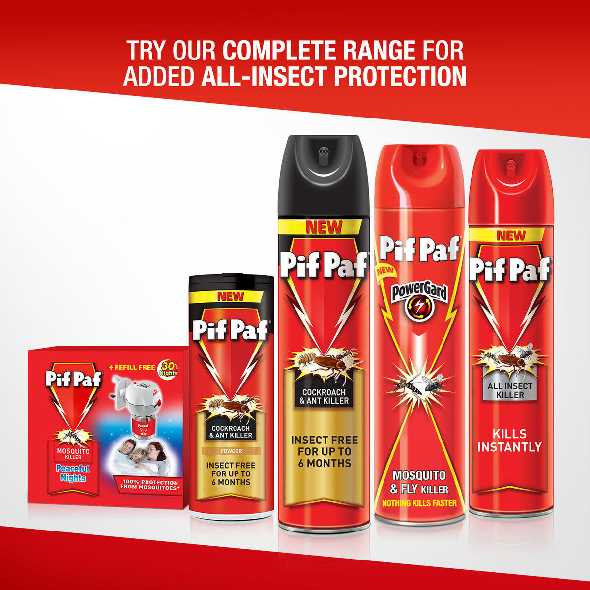 Pif Paf Power Guard Crawling Insect Killer Easy Reach 400 ml