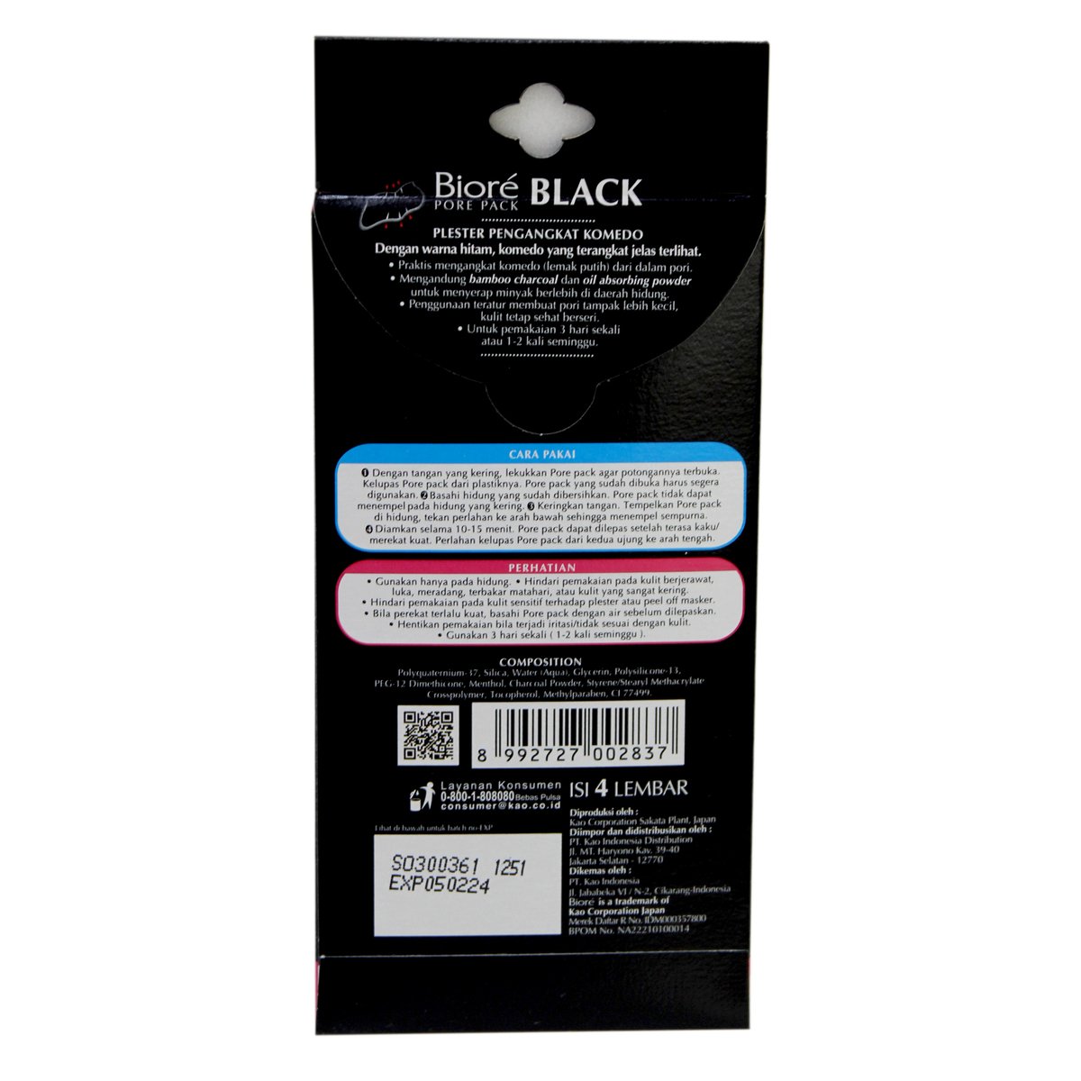 Biore Pore Pack Black 4pcs