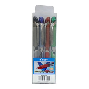 بايلوت أقلام حبر جافة 0.5 ملم هاي-تيكبوينت BXGPNVS4 4 قطع