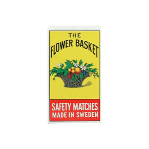 The Flower Basket Safety Match Box Big 1pc