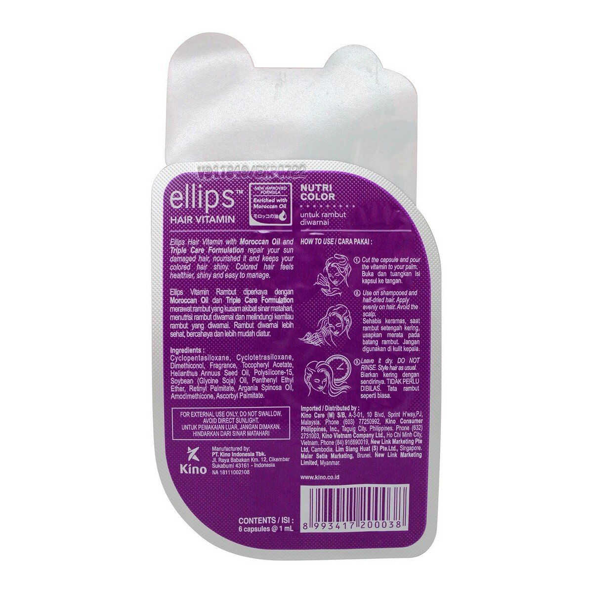 Ellips Hair Vitamin Nutri Color Blister 6pcs