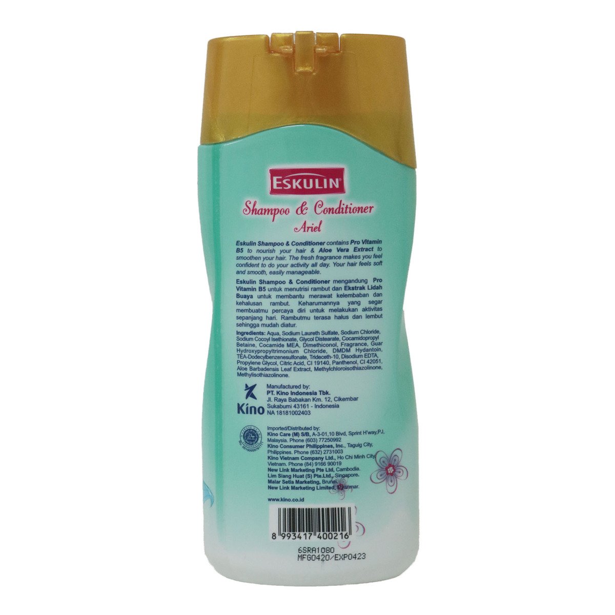 Eskulin Shampoo Ariel With Aleo Vera Bottle 200ml
