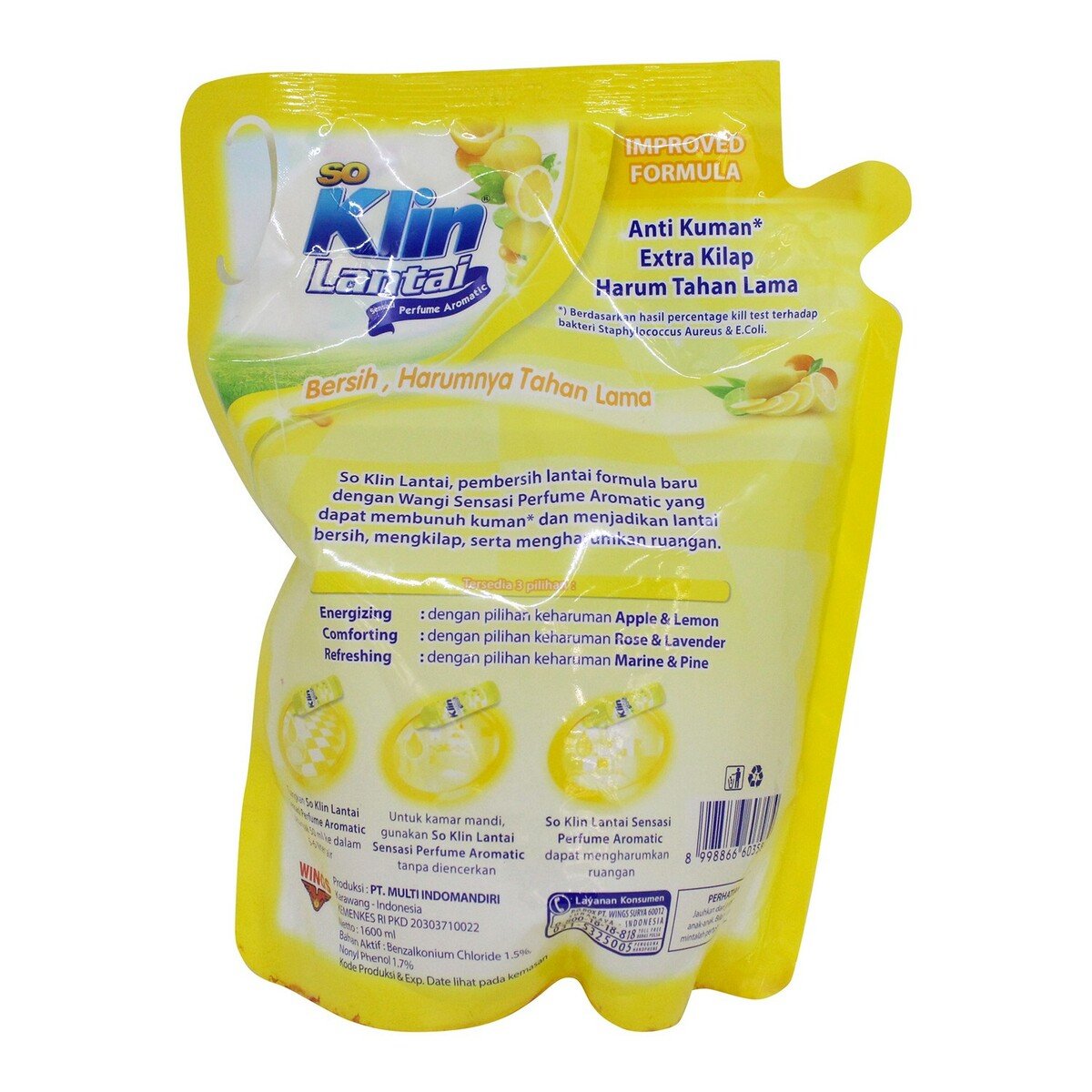 Soklin Floor Cleaner Lemon Reffil 1.6Litre