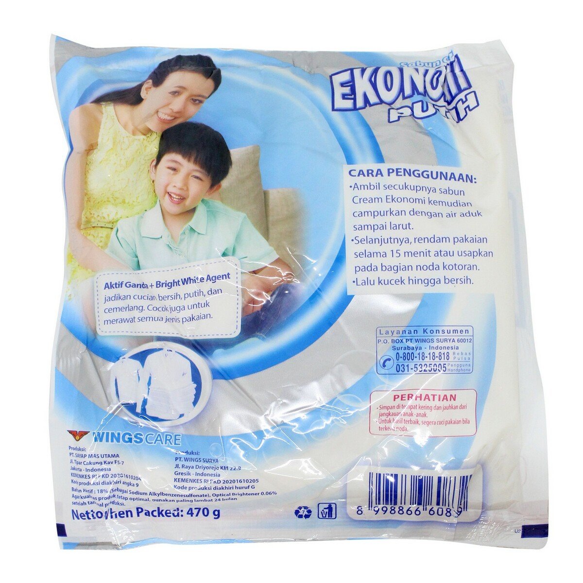 Ekonomi Cream Detergent Putih 455gr