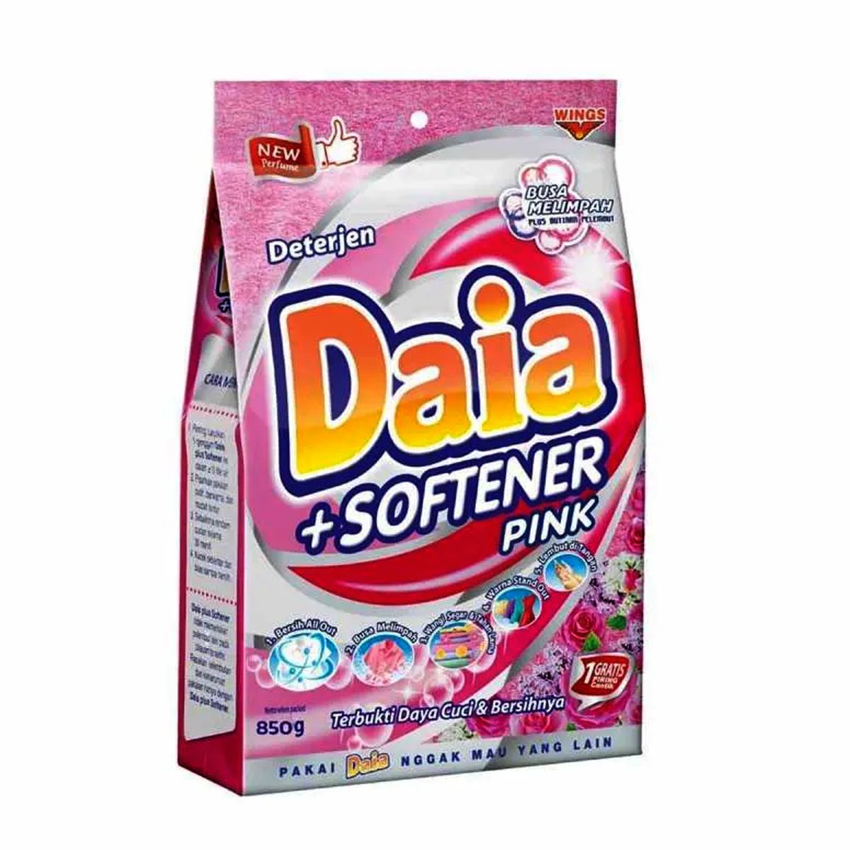 Daia Detergent Soft Pink Bag 850g