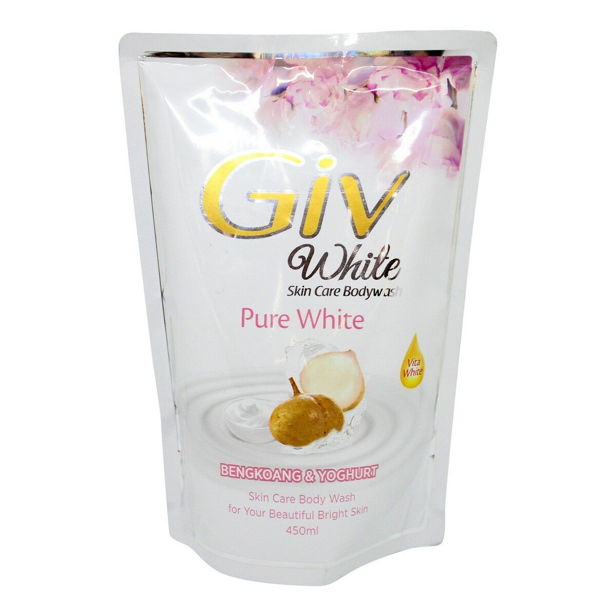 Giv White Body Wash Pure White Bengkoang & Yoghurt 400ml