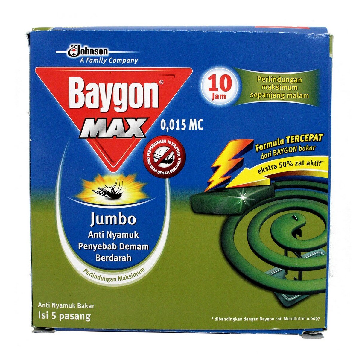 Baygon Bakar Jumbo Max 10Jam 5pcs