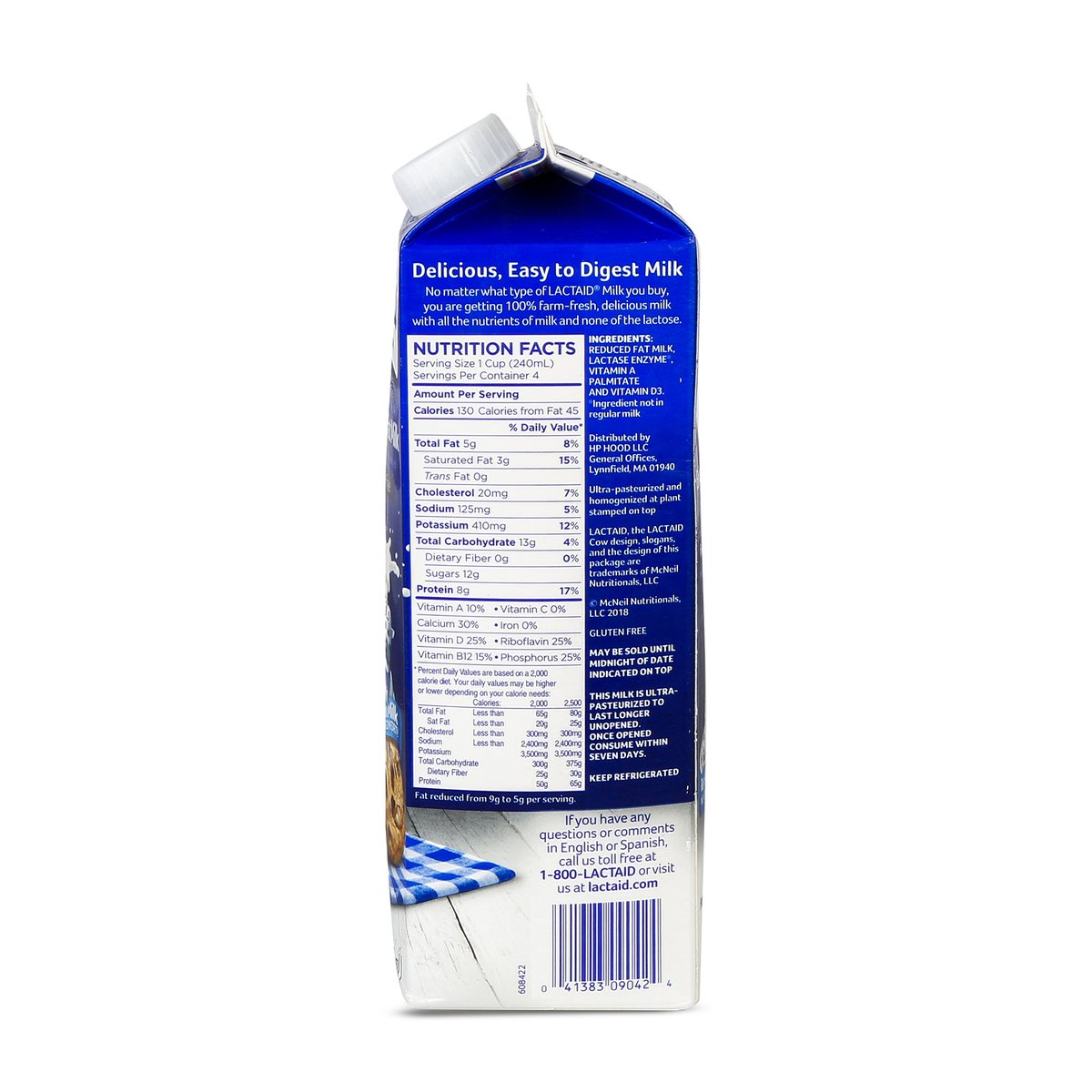 Lactaid Reduced Fat Milk 946 ml