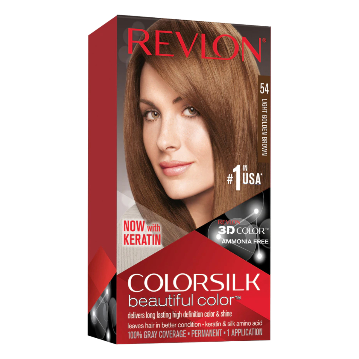 Revlon Hair Color Light Golden 54/5G N