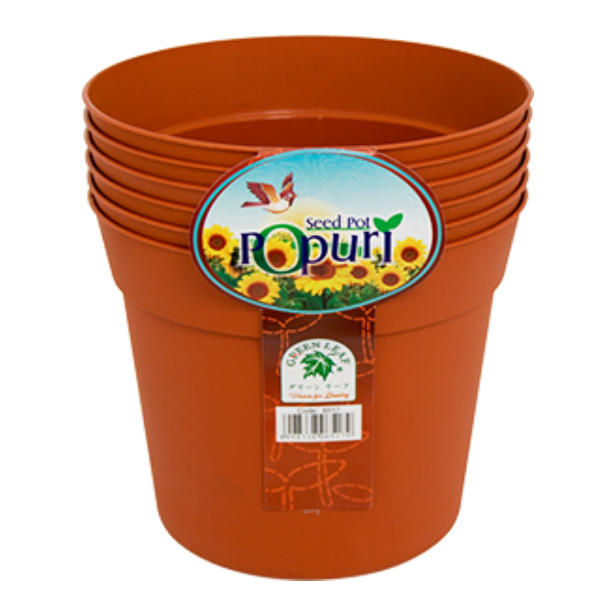 Green Leaf Pot Bibit Popuri 17cm 6517