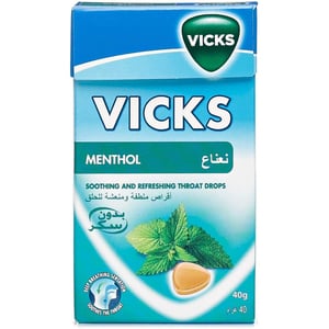 Vicks Menthol Throat Drops 40 g