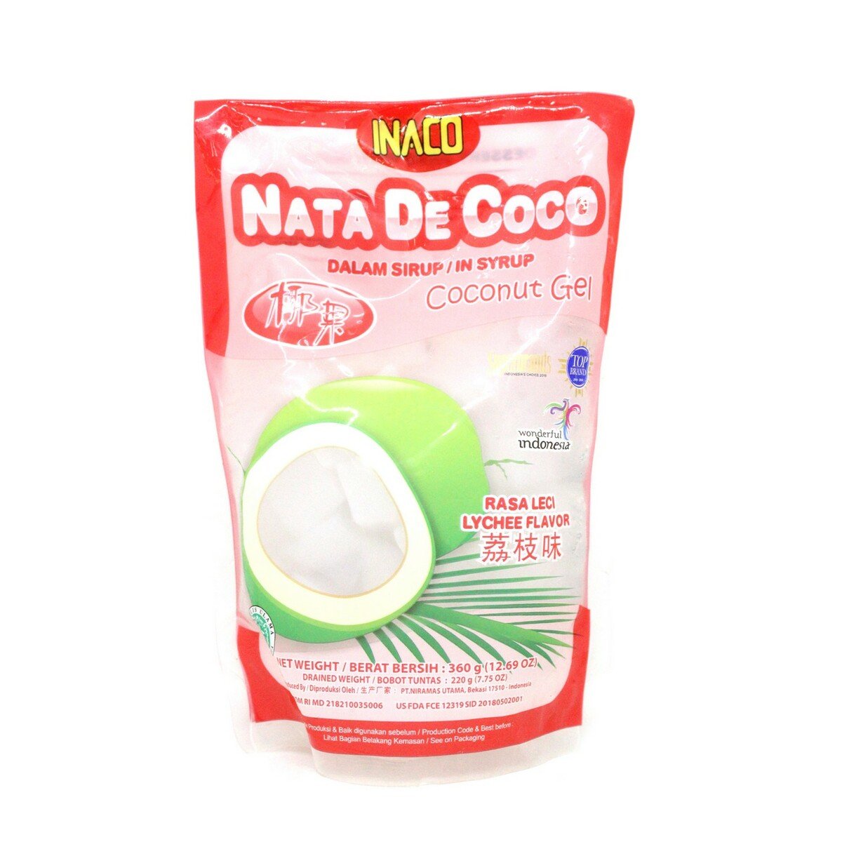 Inaco Nata De Coco Sirup Leci 360g