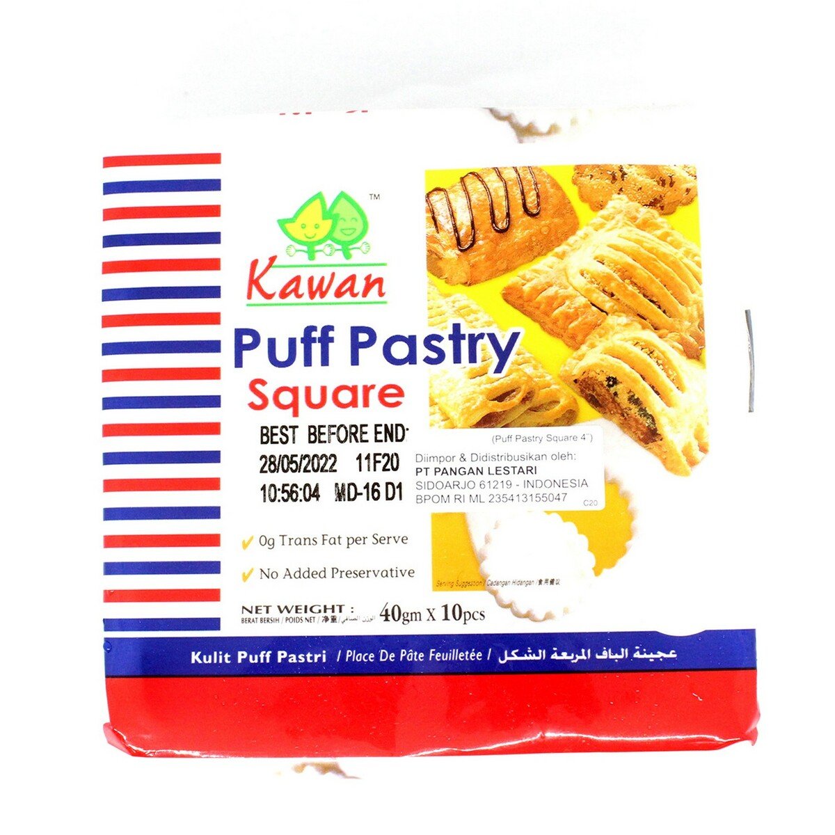 Kawanfood Puff Pastry Square 400g