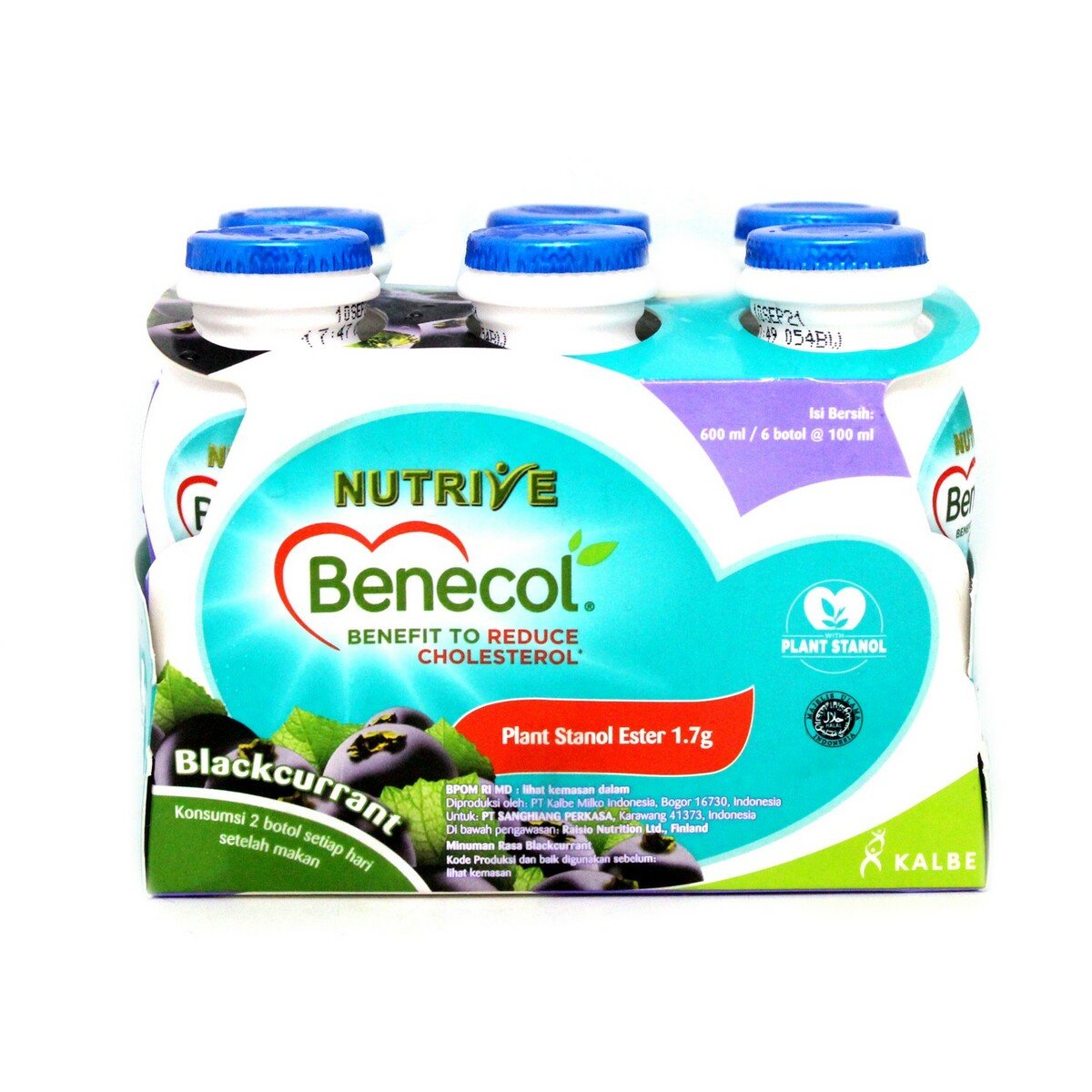 Nutrive Benecol Blackcurrant No Sugar 6 x 100ml