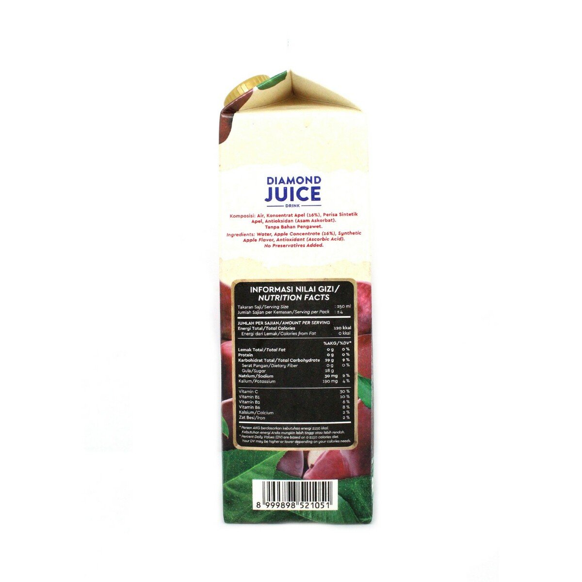 Diamond Juice Apple Unsweetened 946ml
