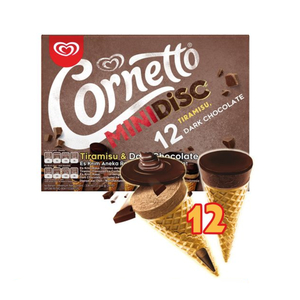 Cornetto Mini Disc Tiramisu & Dark Chocolate 12 x 28ml