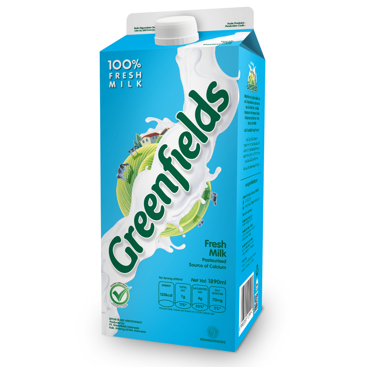 Greenfields Fresh Milk 1.89Litre