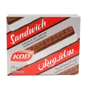 KDD  Vanilla Ice Cream in Biscuit Sandwich 40ml x 10 Pieces