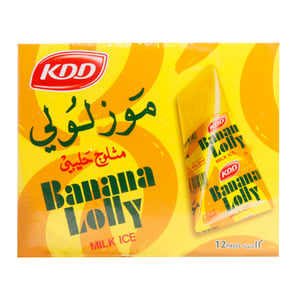 Buy Water Ice Lollies Banana 12 x 62ml Online at Best Price | Sorbets | Lulu Kuwait in Kuwait