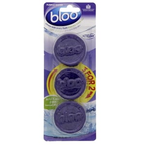 Bloo Toilet Blocks Purple Water 38g X 3pcs