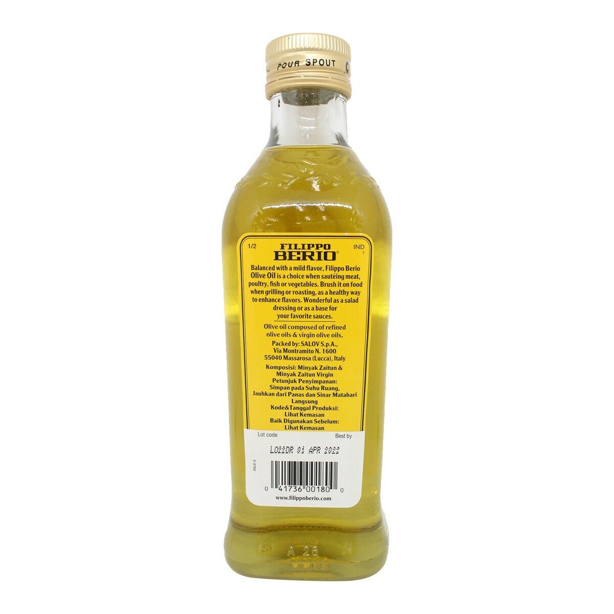 Filippo Berio Extra Light Olive Oil 500ml