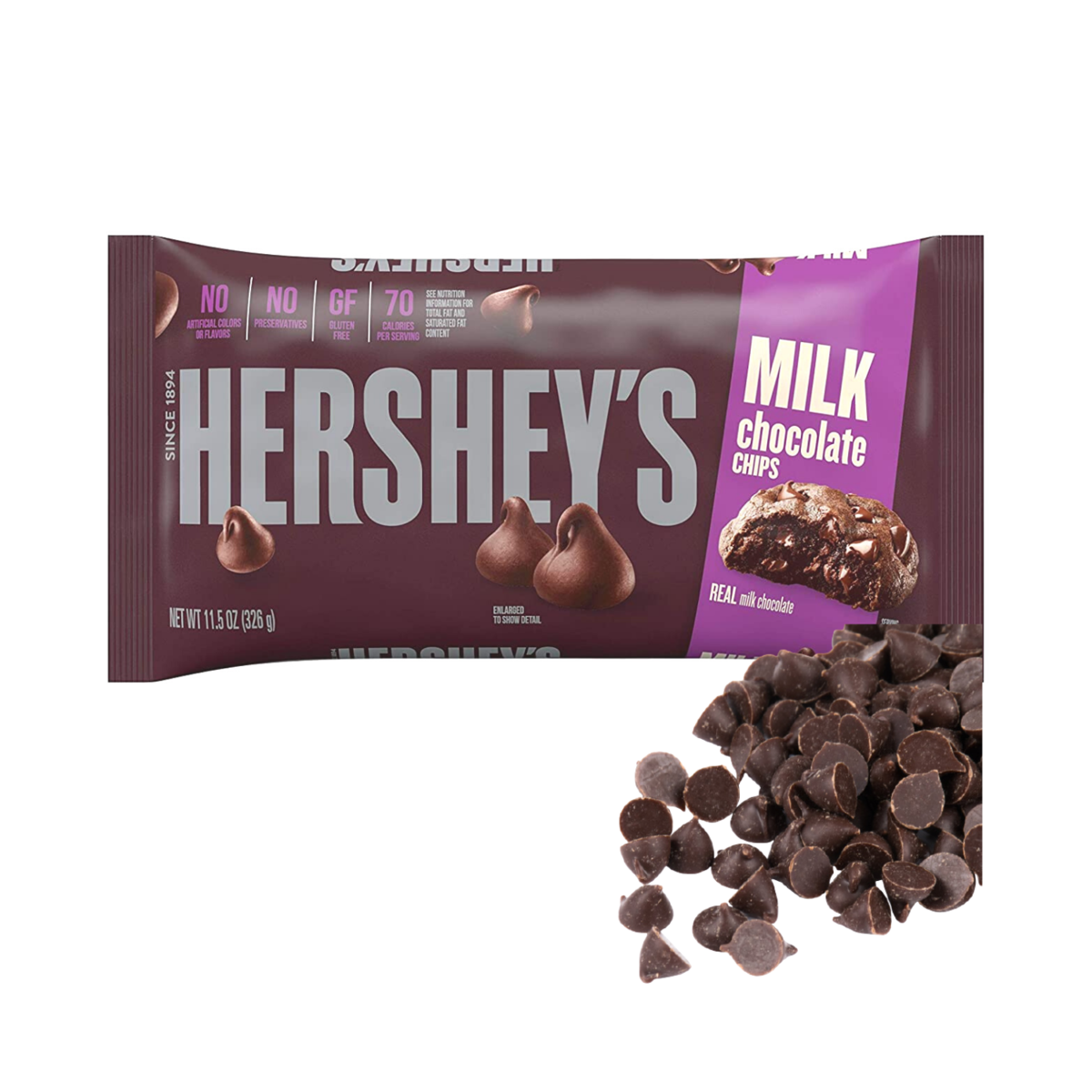 Hersheys Milk Choco Chip 326g