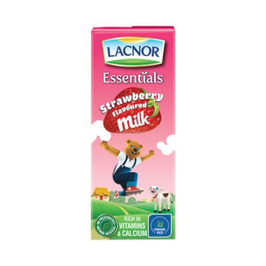 Lacnor Essentials Strawberry Flavoured Milk 8 x 180 ml