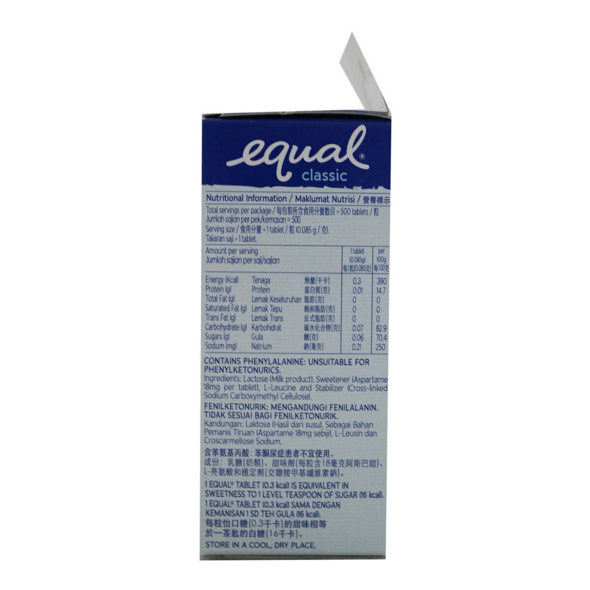 Equal Sweetener Table Refill 5 x 8.5g