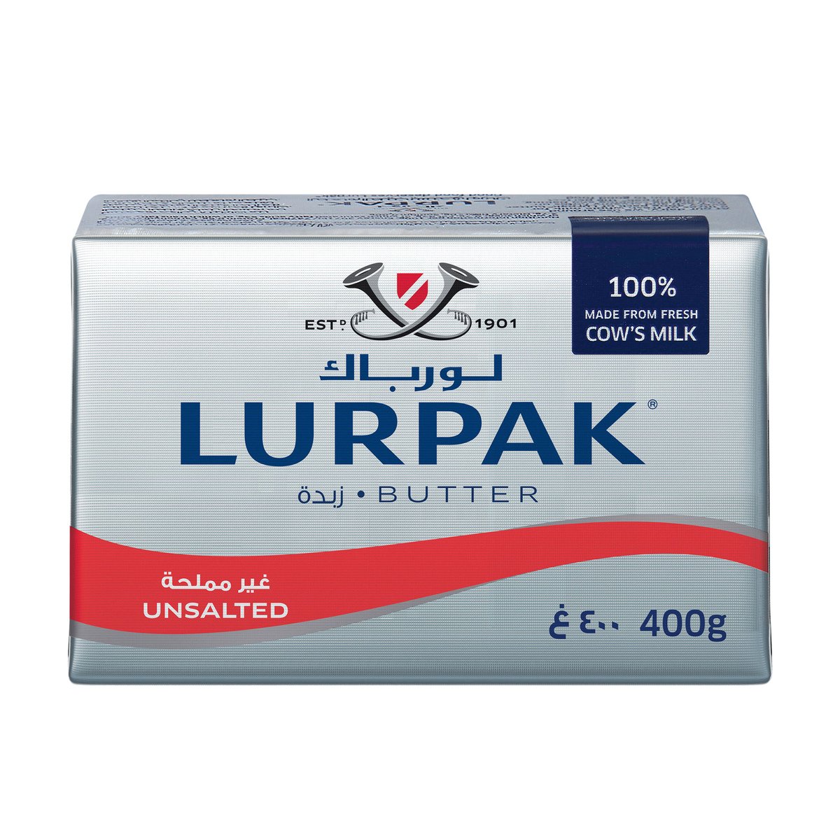 Lurpak Butter Block Unsalted 2 x 400 g