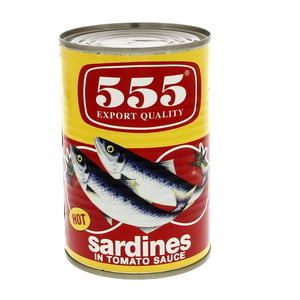 555 Hot Sardines In Tomato Sauce 425g