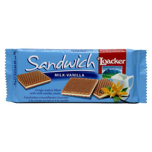 Buy Loacker Sandwich Wafer Milk Vanilla 75g Online at Best Price | Wafer Biscuits | Lulu KSA in Saudi Arabia