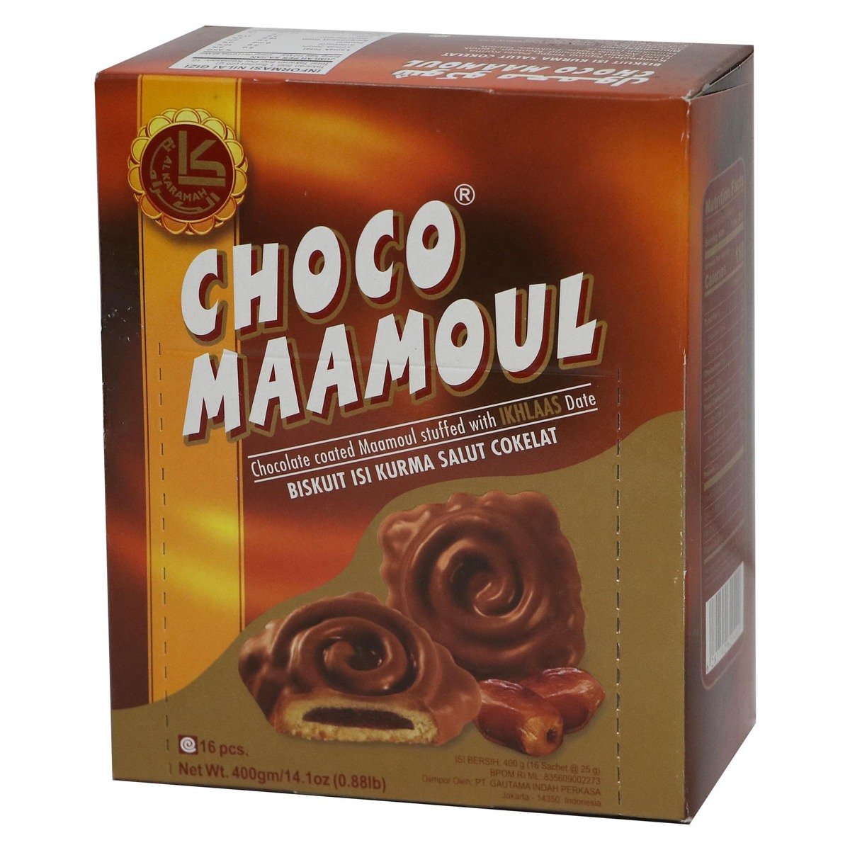Al Karamah Biscuit Choco Maamoul 16 x 25g