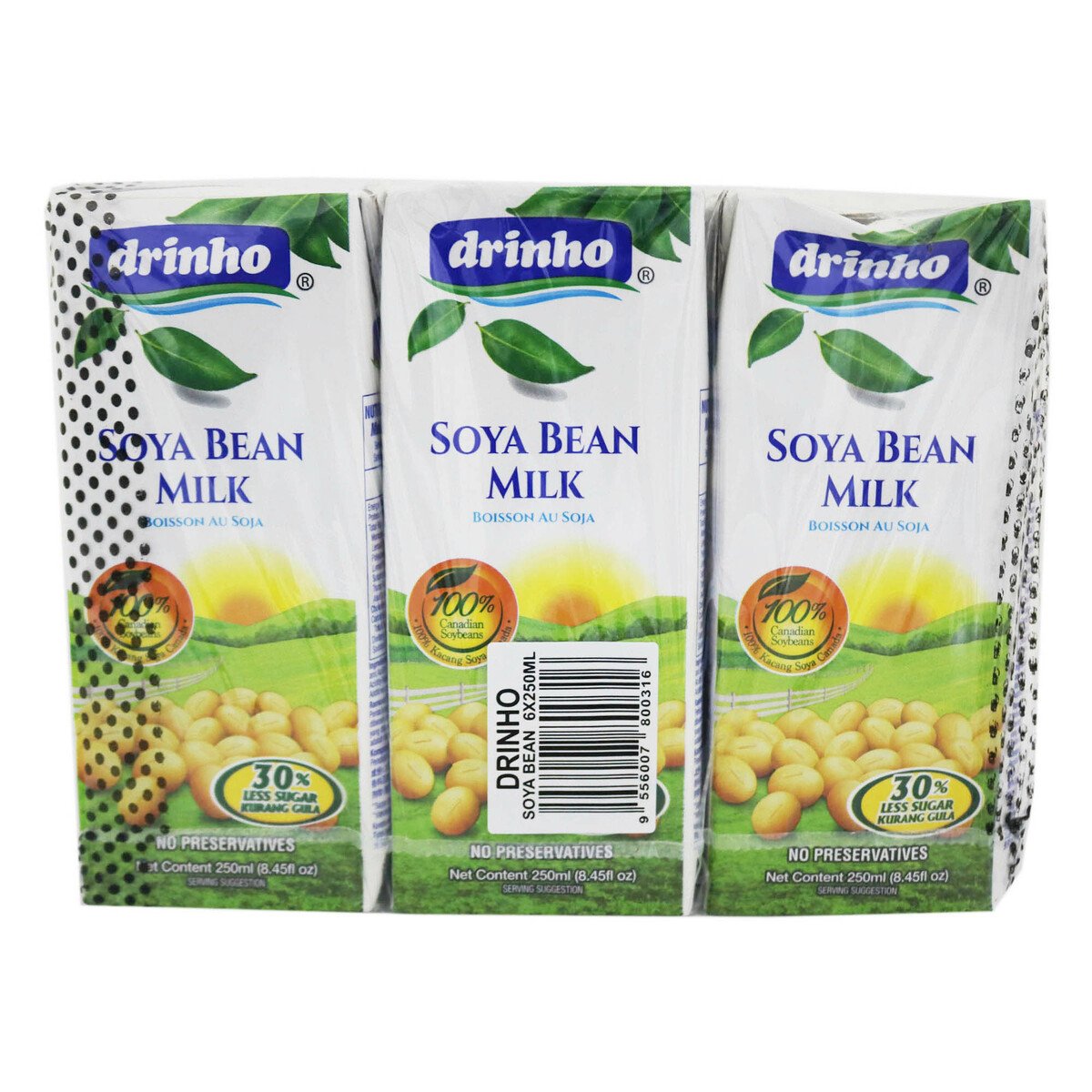Drinho Soya Bean Milk 6 x 250ml