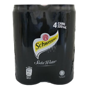 Schweppes Soda Water 4 x 320ml