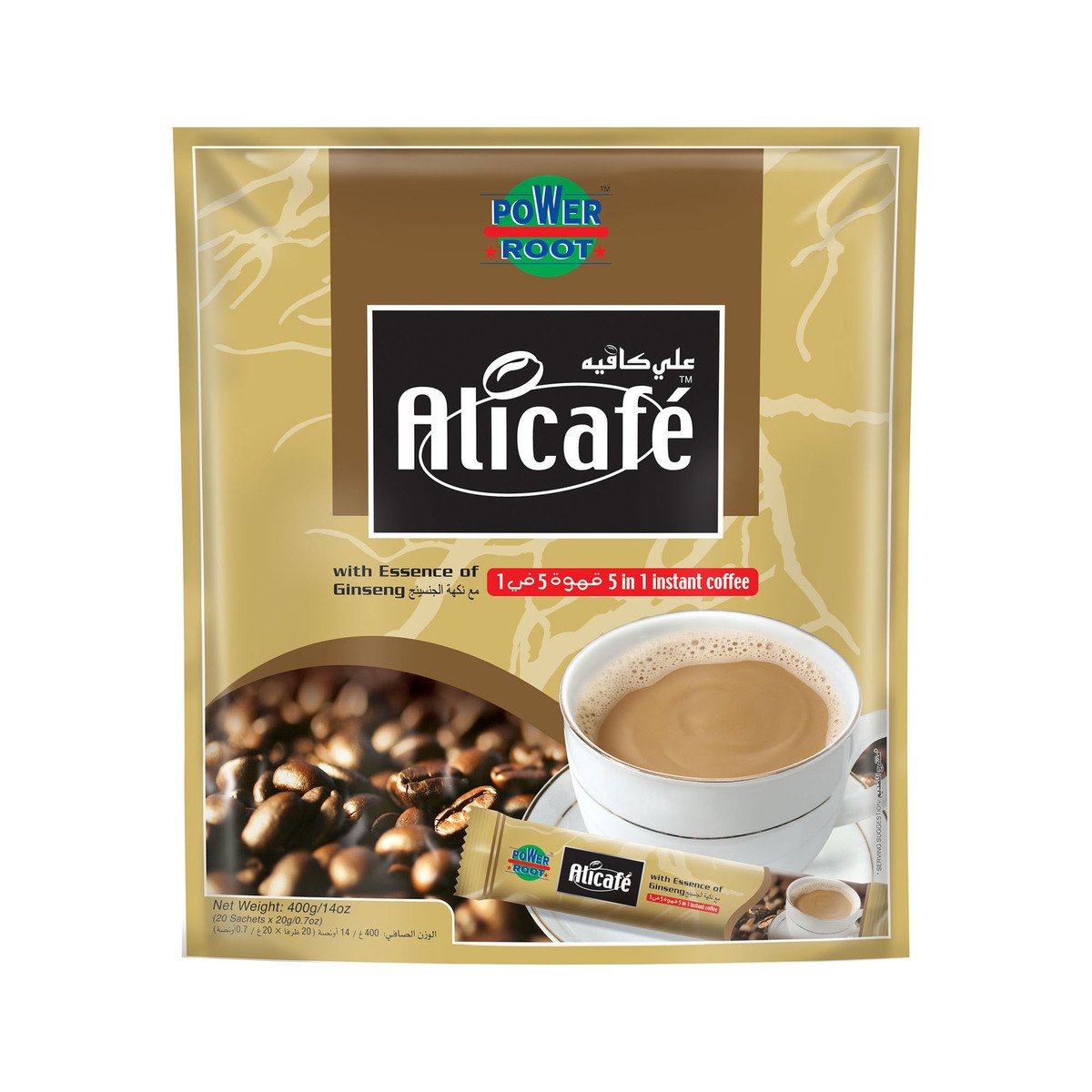 Power Root Alicafe 5 In 1 Instant Coffee 20 x 20 g