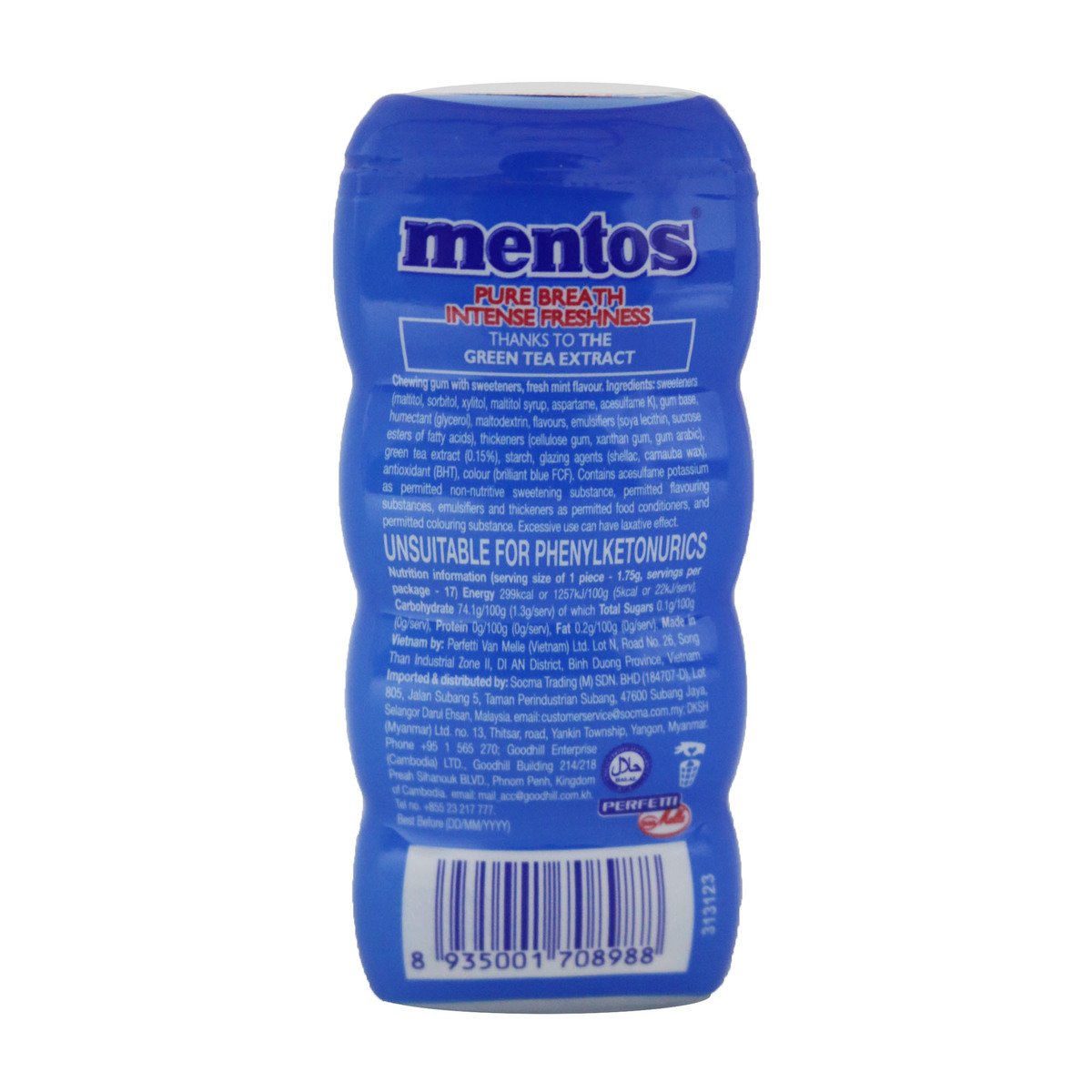 Mentos Pure Fresh Gum Fresh Mint 29g