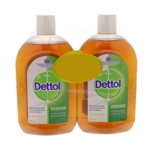 Buy Dettol Antiseptic Disinfectant Value Pack 2 x 500 ml Online at Best Price | Disinfectants | Lulu KSA in Kuwait