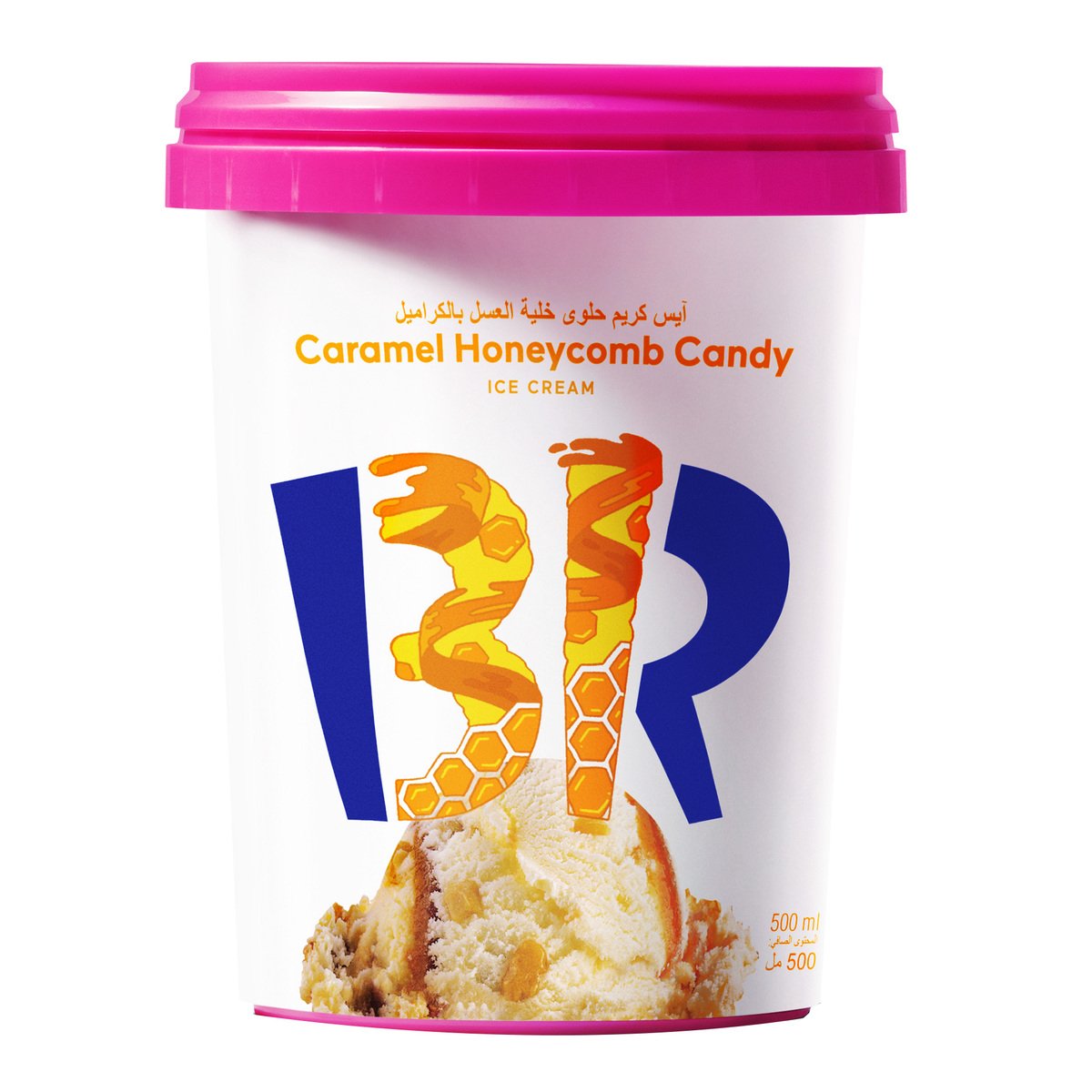 Buy Baskin Robbins Caramel Honeycomb Candy Ice Cream 500 ml Online at Best Price | Ice Cream Take Home | Lulu KSA in Kuwait